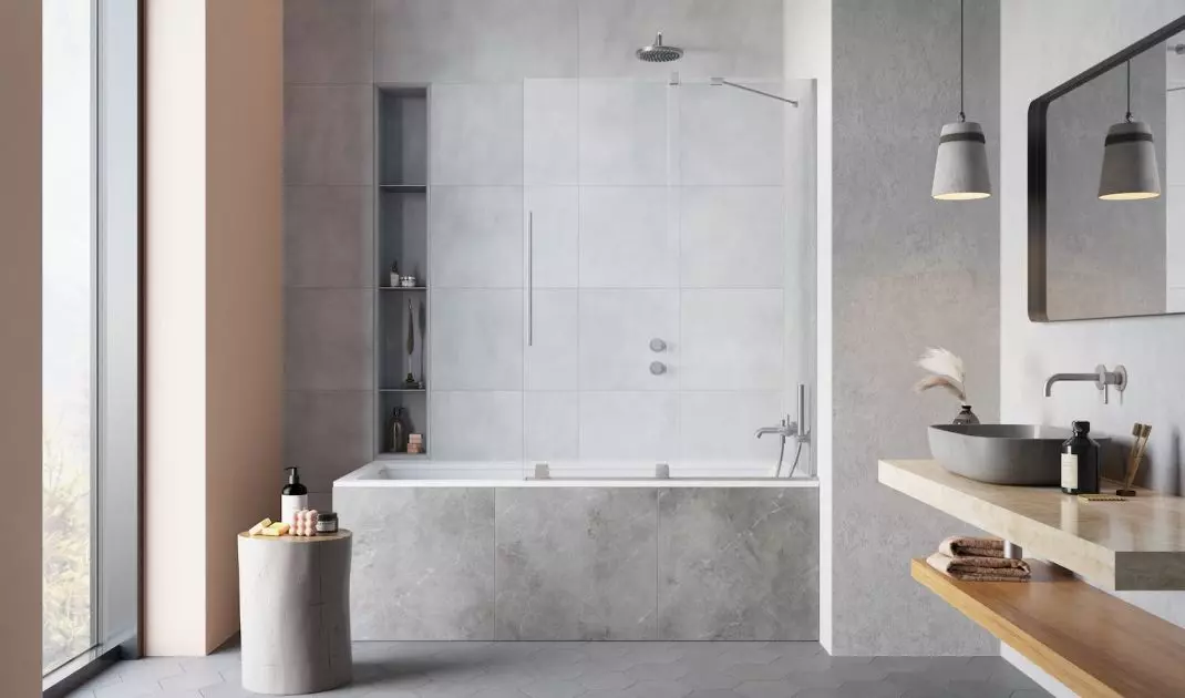 The screen allows you to use the bathtub in two ways
