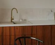 Gold fittings in the kitchen