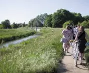 Workshop participants during a field visit, which was the starting point for developing an educational campaign on the protection of urban rivers in Wroclaw