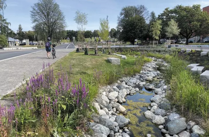 Hovin Creek excavated from underground in Oslo