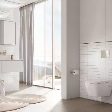 Soothing colors and natural materials promote relaxation