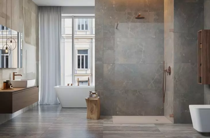 A walk-in shower will keep you comfortable