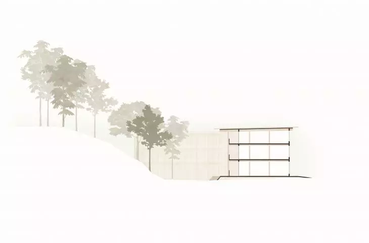 Cross-section of a large residential building