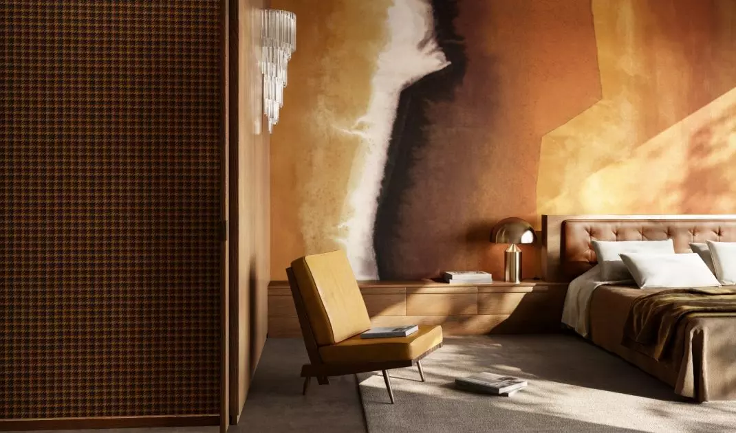 Graphics with an interesting pattern will add character to the interior