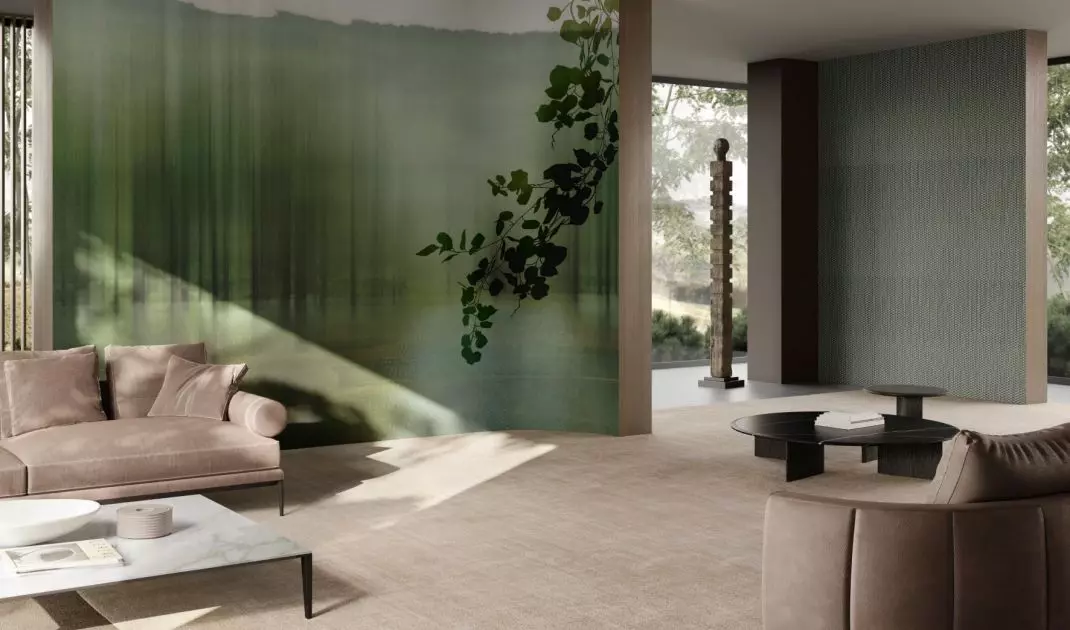 Large-format wall graphics can be customized to fit the interior