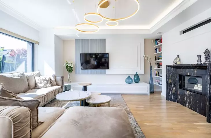 Sand corner is the focal point of the living room