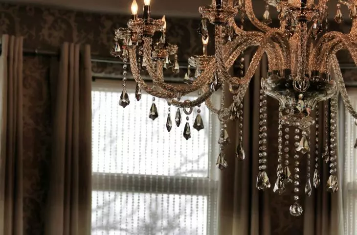 A stylish chandelier will add elegance 