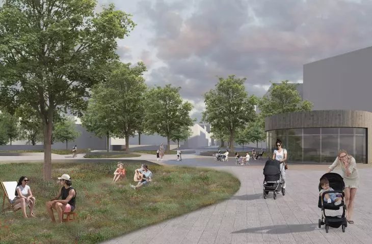 Autorka wprowadziła życie w przestrzeń placu