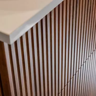 Furniture designed by Daniel Stochniałek has fluted fronts 