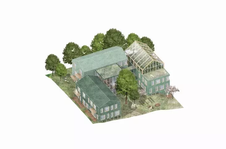 Exemplary new residential development, the authors used, among other things, green roofs