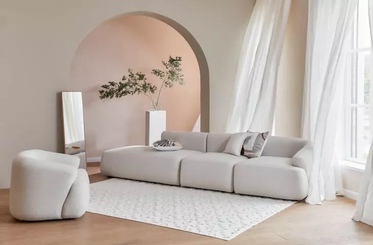 Opt for furniture with rounded shapes