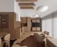 Interior of the living room in a summer house