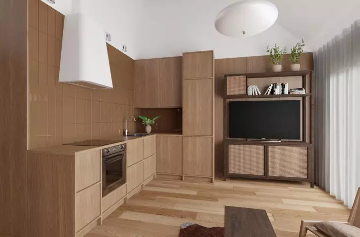Wnętrze domu letniskowego, salon