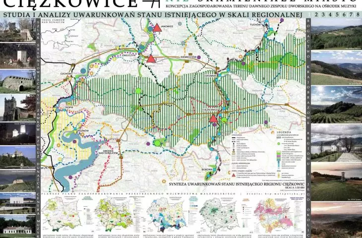 autorka skupiła się na atutach niewielkiego miasta Ciężkowice i jego okolicy położonego w dolinie rzeki biała w województwie małopolskim