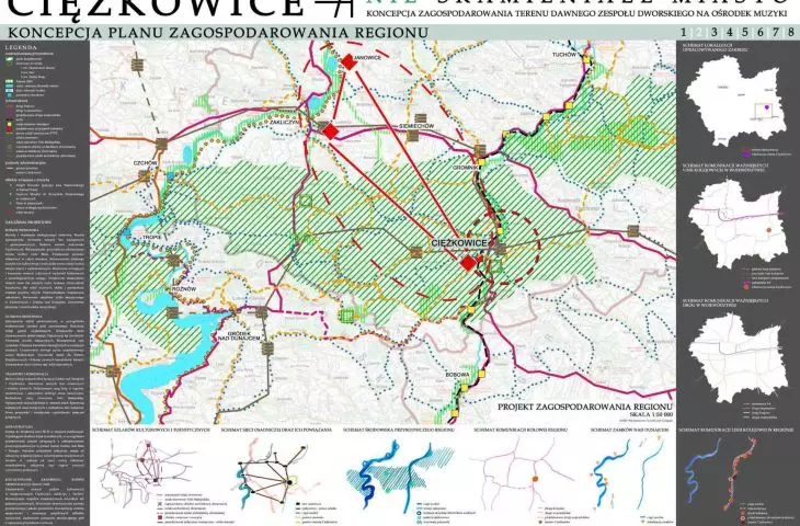 koncepcja starała się podkreślić atuty urbanistyczne, przyrodnicze i kulturowe 