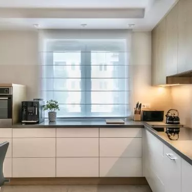 The kitchen cabinetry was designed by Anna Luksza