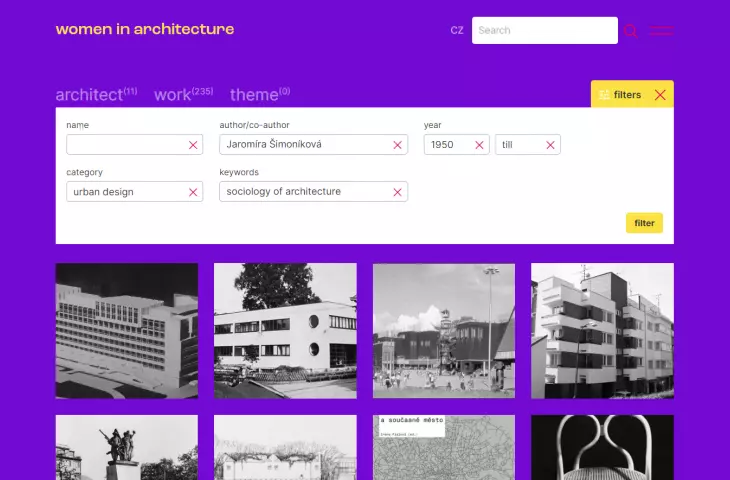 Database of projects by Czech female architects