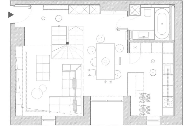Apartment in Ruda Slaska, first floor plan 