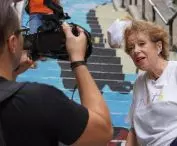 The workshop and the effect of working on a mural on the so-called Shakespeare's Steps (also known as the Joker's Steps), in New York's Bronx 