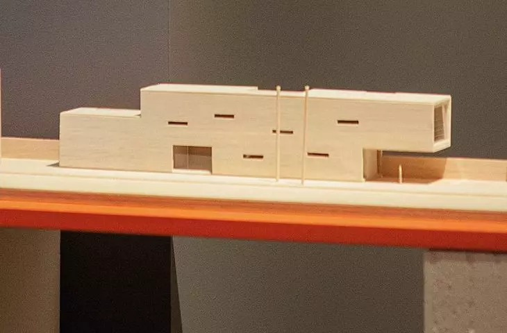 mock-up of the Rifle House - when designing this single-family house, the architect had to face the challenge of a plot of land with an unusual shape
