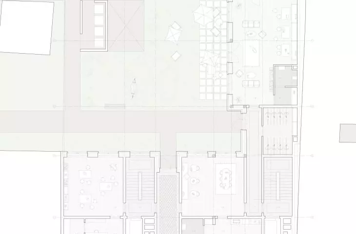 First Prize; Residential house with social functions in Warsaw's Praga district