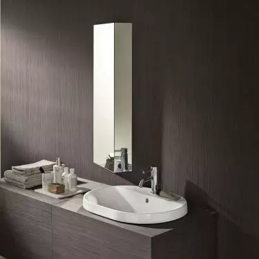 Oval basins work well in small bathrooms