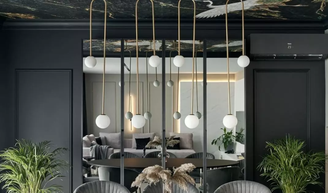 Tapeta z motywem żurawi będzie doskonałą ozdobą wnętrza w stylu Modern Oriental