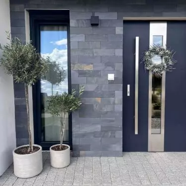 Stone is a great material for a facade