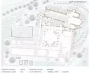 Pomysł na klasztor w Hiszpanii, rzut kondygnacji +1