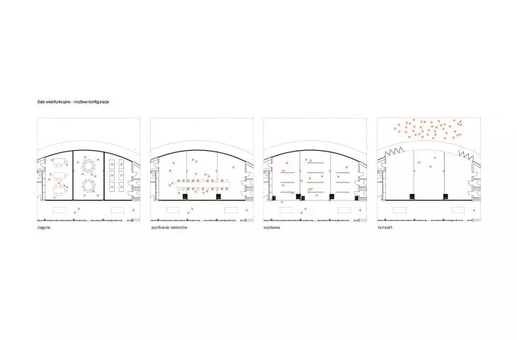 scheme, multi-purpose rooms