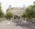 Square in front of the Eagle House, visualization
