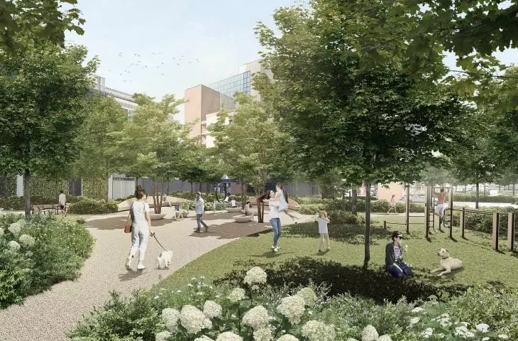 New square on Zgoda Street, visualization