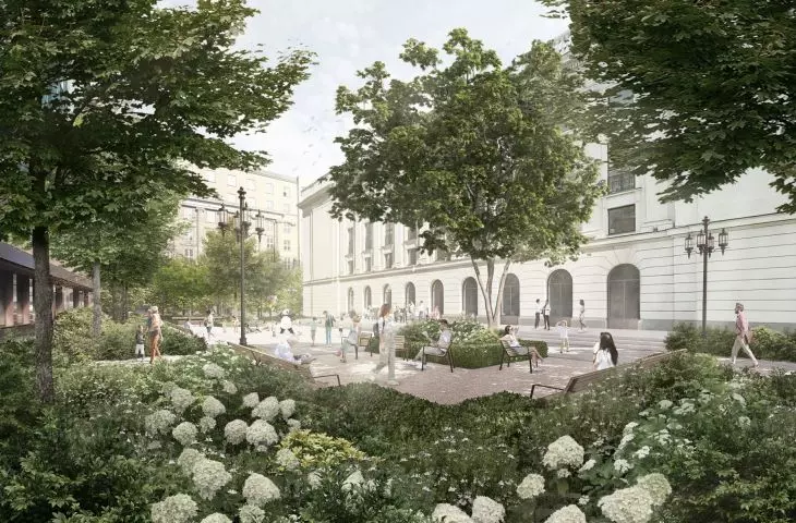 Plac przy Filharmonii Narodowej, wizualizacja