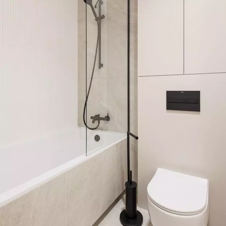 The interior is bright and minimalist