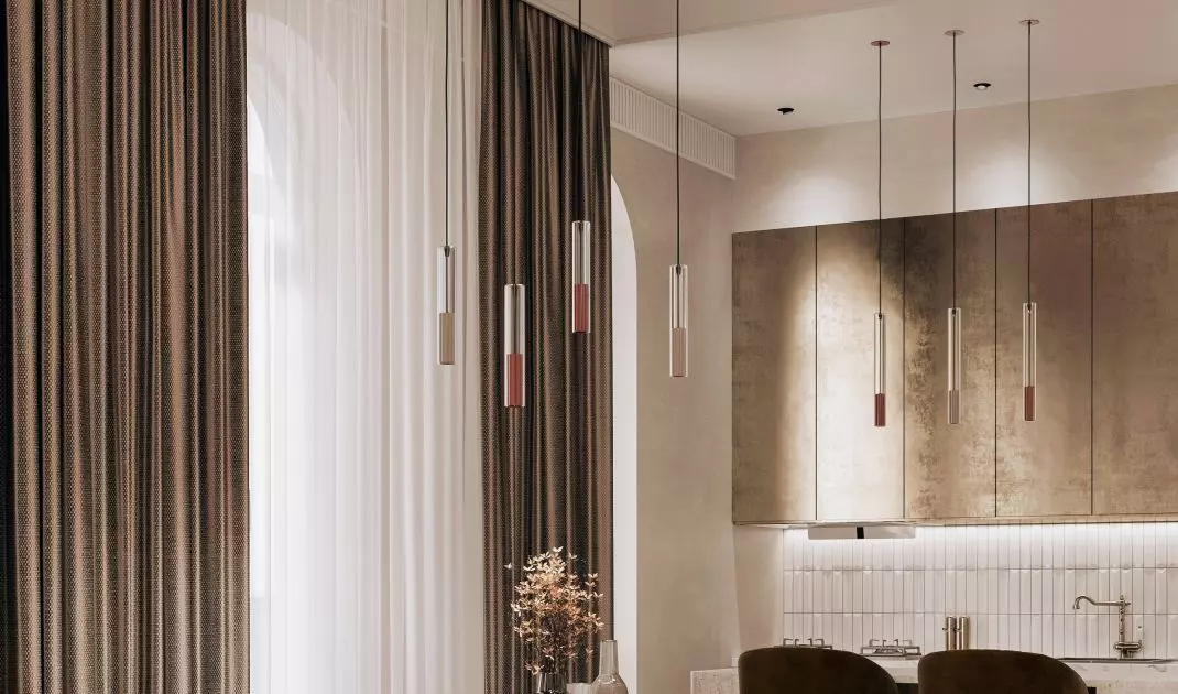 Several lamps hung at different heights will create an interesting composition