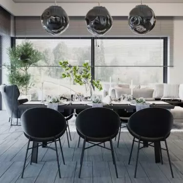 Dining room lamp should illuminate the tabletop well