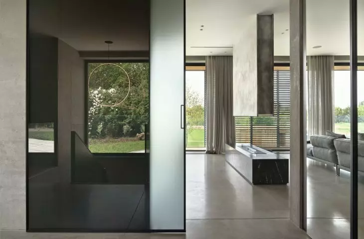 interiors are maintained in various shades of gray