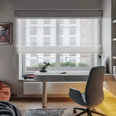 Ore puff is a colorful accent to a boy's room arrangement