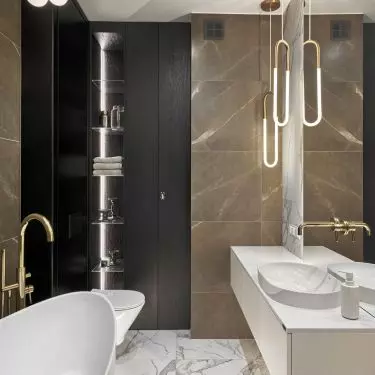 The bathtub was placed on a platform
