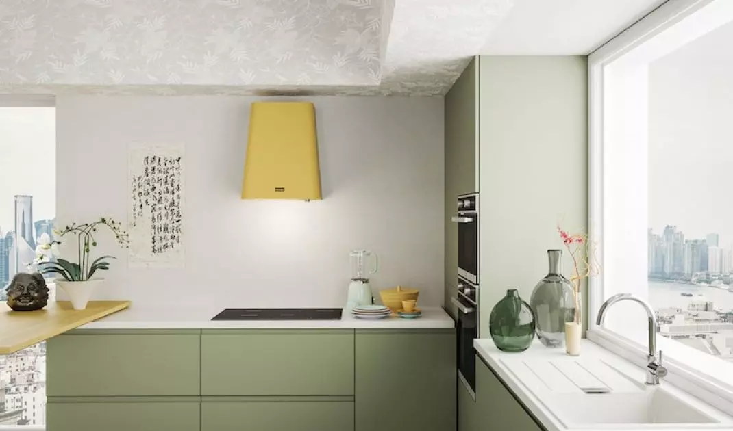 Maris appliance in a colorful kitchen
