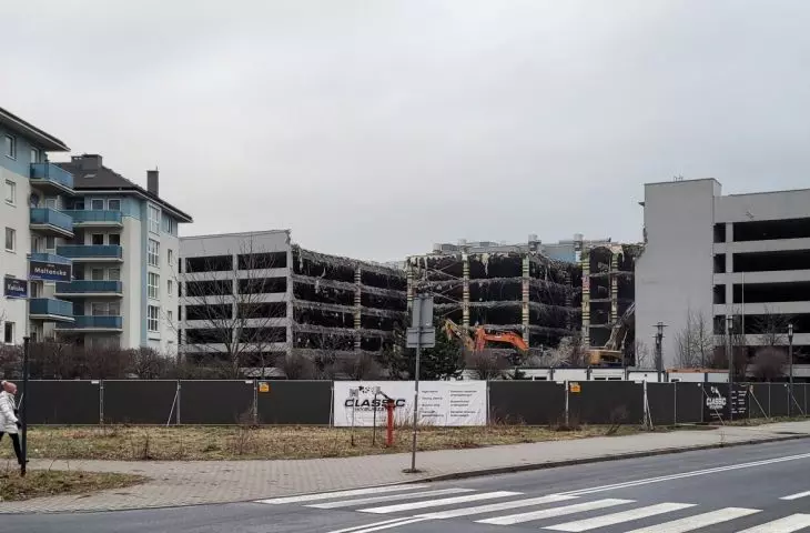 rozbiórka Galerii Malta w Poznaniu, 21.02.2024