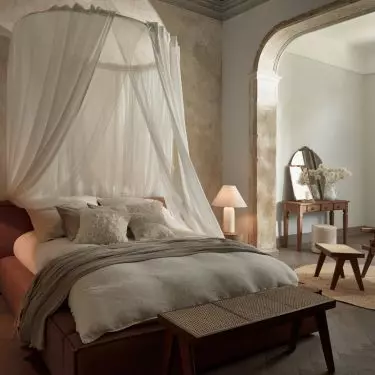Use a canopy to create a romantic atmosphere