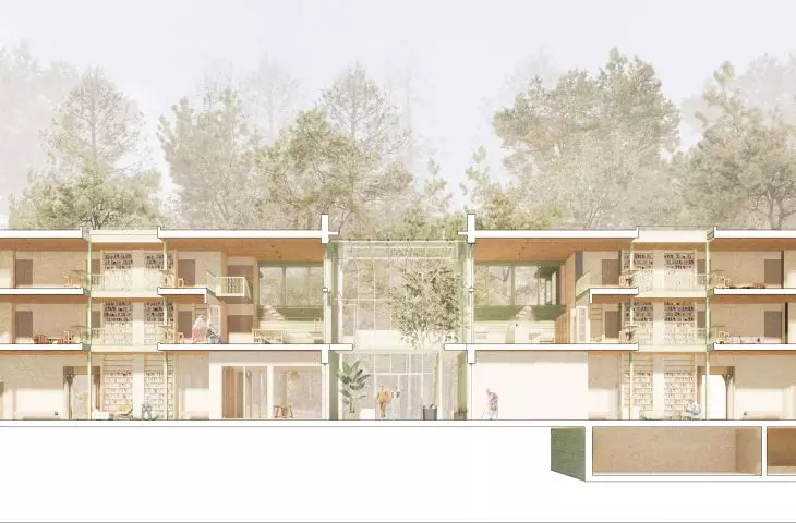 Projekt Re-Sanatorium, przekrój