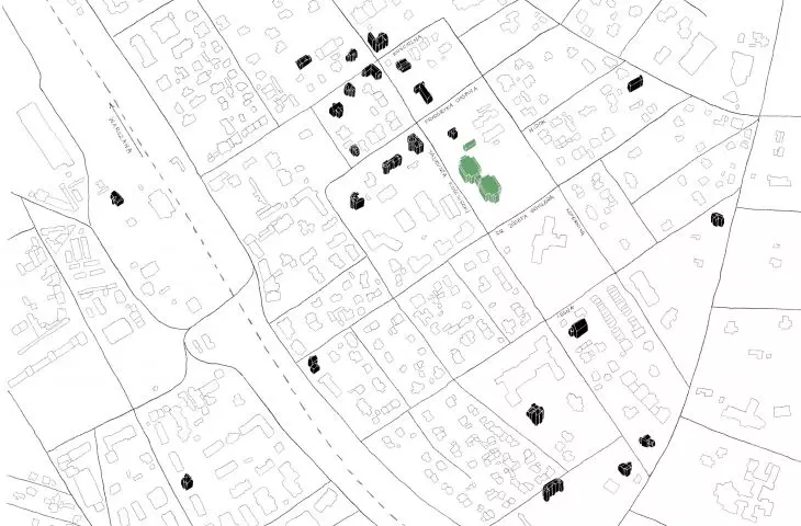 Projekt Re-Sanatorium, mapa otoczenia