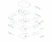 Projekt Re-Sanatorium, aksonometria rozłożona