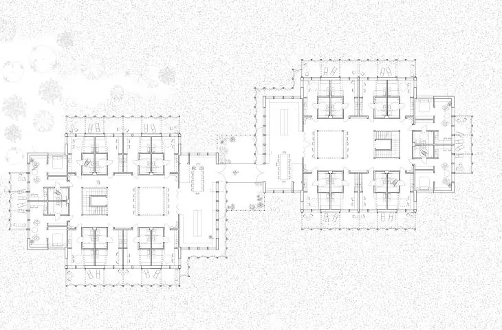 Projekt Re-Sanatorium, rzut pierwszego piętra