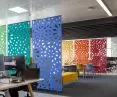 Movable walls in the office made of acoustic panels