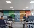 Movable acoustic panel walls in the office