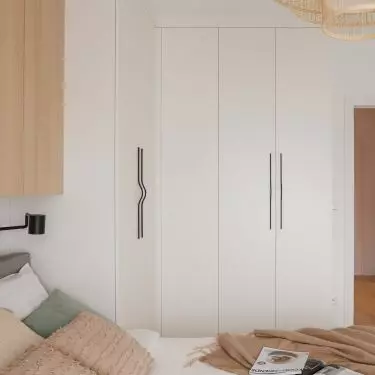 The furniture cabinet has two colors