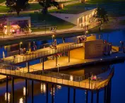 A bird's eye view of the pier